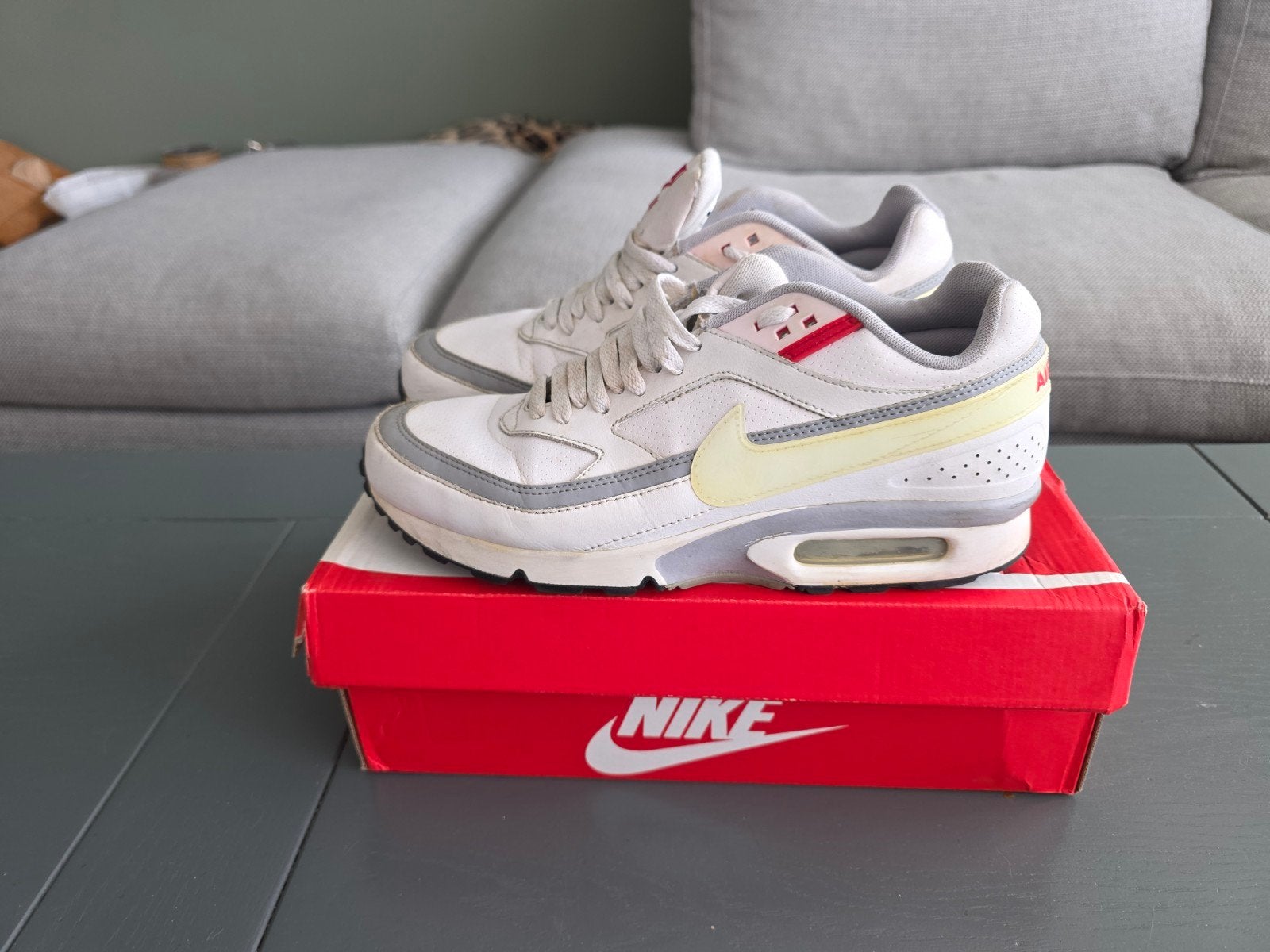 Nike air max classic bw wit maat 43 leder, Ophalen of Verzenden, Zo goed als nieuw