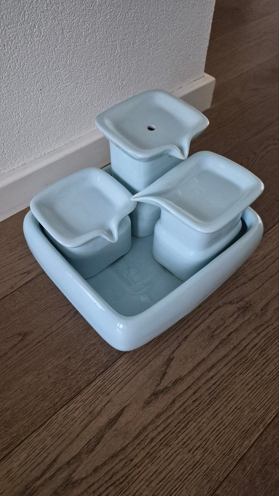 Miauwstore keramiek waterfontein katten/kleine honden, Dieren en Toebehoren, Ophalen, Zo goed als nieuw