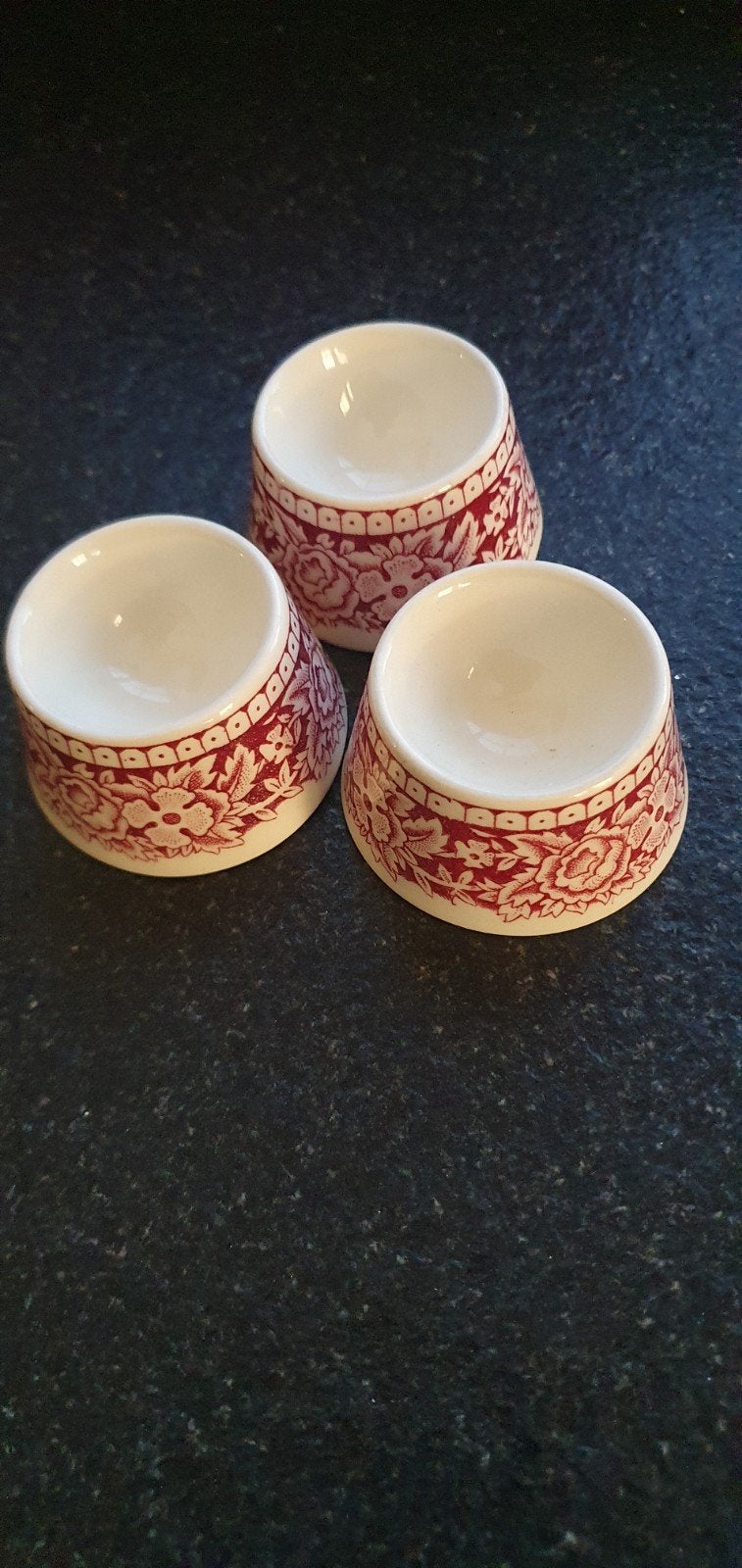 Petrus Regout 3x eierdopjes Castillo, Antiek en Kunst, Antiek | Servies los, Ophalen of Verzenden