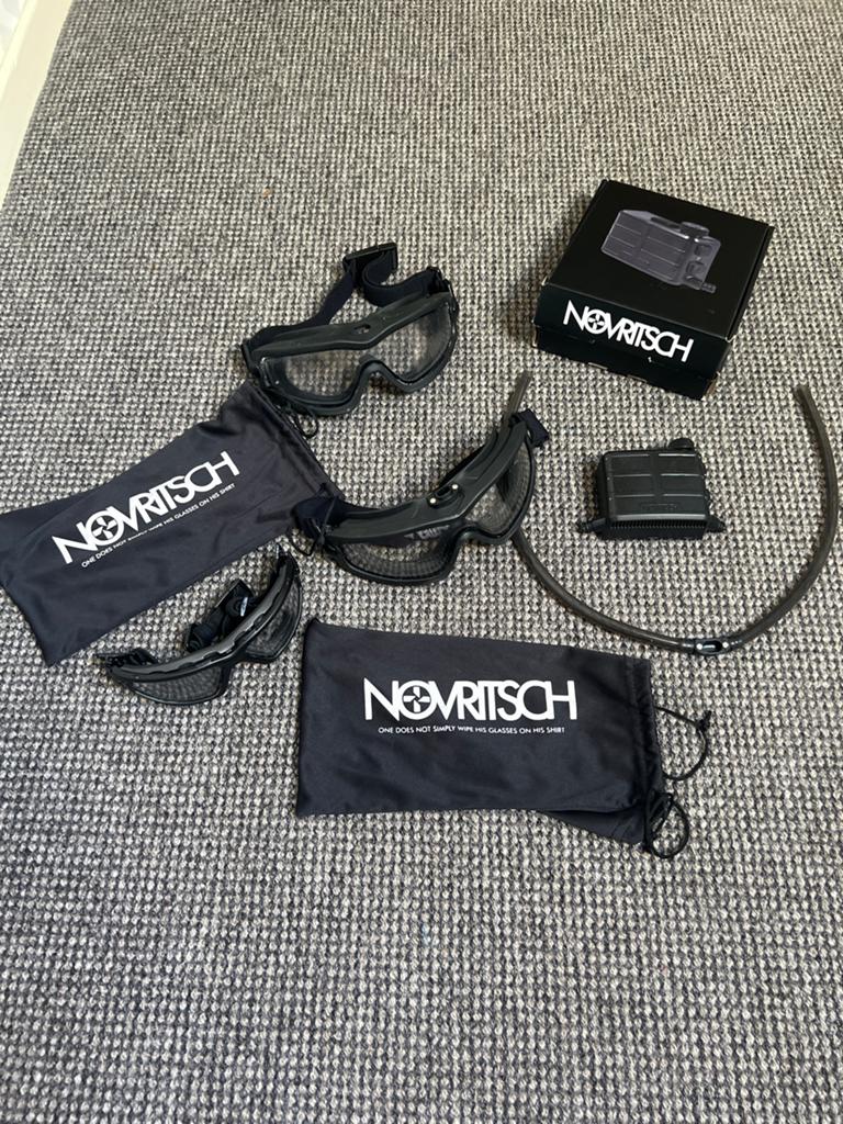 Novritsch Ventilator Goggles Set met 3 brillen airsoft, Ophalen of Verzenden, Gebruikt