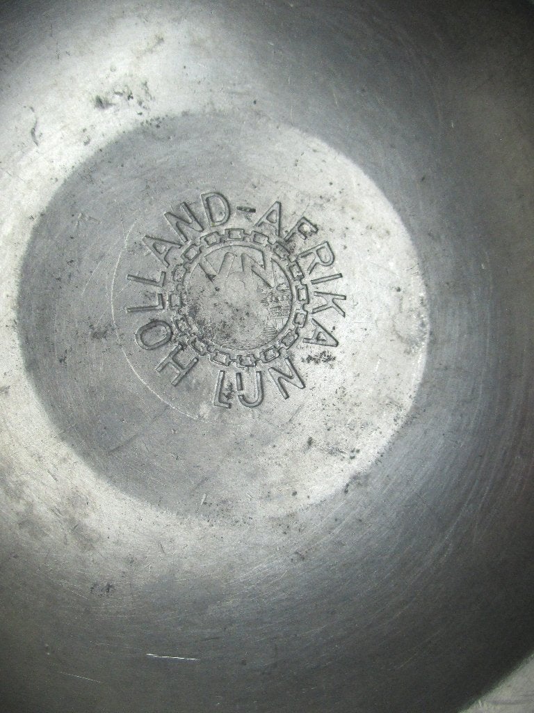 Holland-Afrika Lijn Tin~Antiek Tinnen Kom of schaaltje, Verzamelen, Ophalen of Verzenden, Gebruikt, Motorboot, Gebruiksvoorwerp