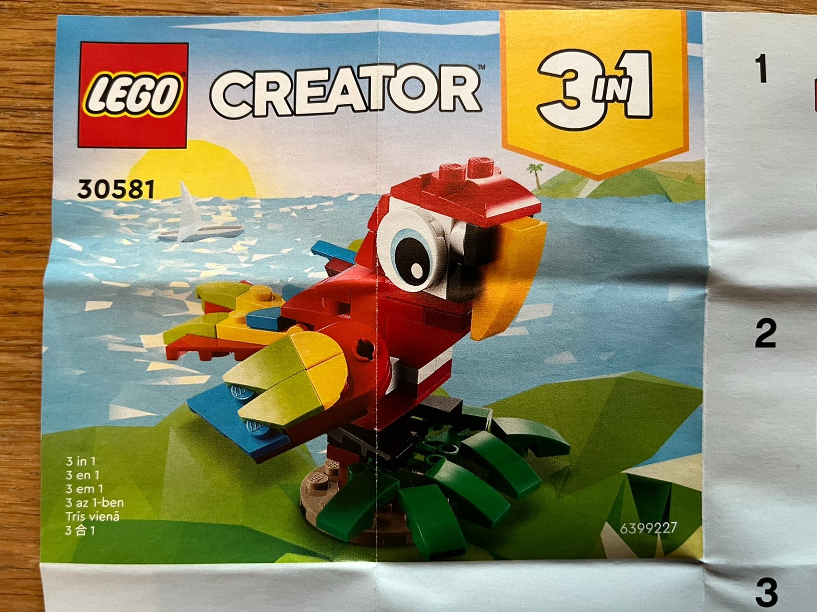 Lego Creator 3in1 - 30581 - papagaai, vis of vlinder, Ophalen of Verzenden, Zo goed als nieuw, Lego
