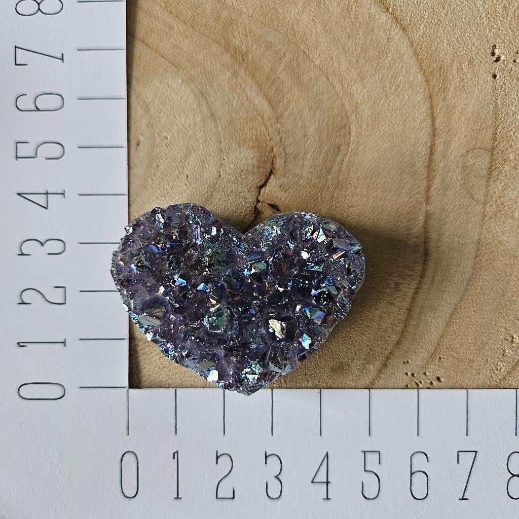 Edelsteen, Amethist hart ruw NR21, cadeau, verzamelen, D, Nieuw, Ophalen of Verzenden, D