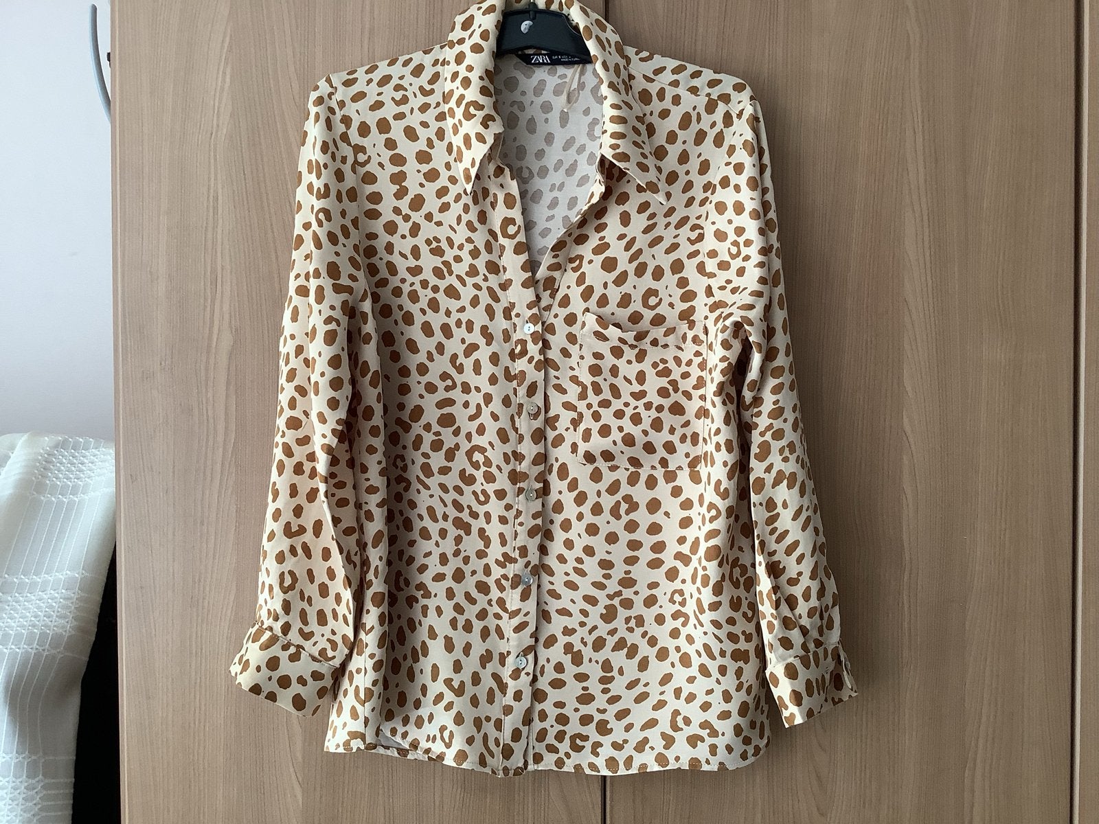 Nieuw Zara Blouseje Maat 36 met Luipaardprint., Verzenden, Nieuw, Maat 36 (S), Beige