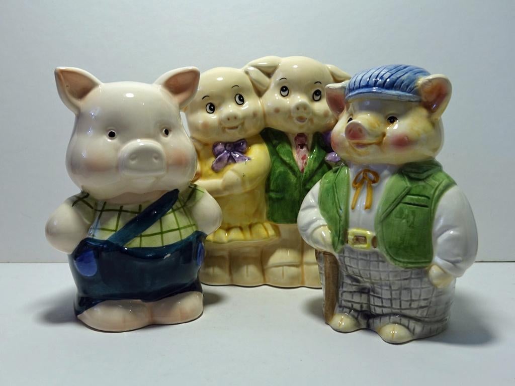 3 spaarvarkens, Ophalen of Verzenden, Gebruikt, Steen, Aardewerk of Keramiek, Dier