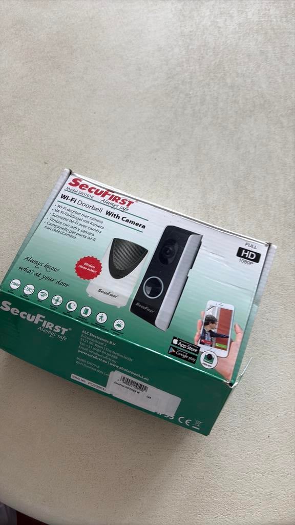 SecuFirst Wi-Fi Doorbell with Camera, Huis en Inrichting, Deurbellen, Ophalen of Verzenden, Zo goed als nieuw