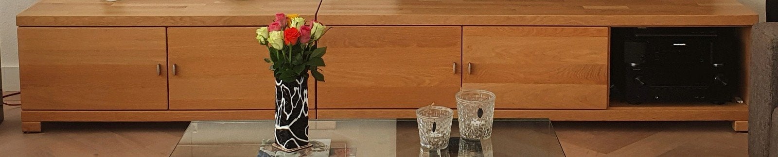 Tv meubel blank eiken.2 delig. €100,00., Gebruikt, 150 tot 200 cm, Ophalen of Verzenden, Minder dan 100 cm