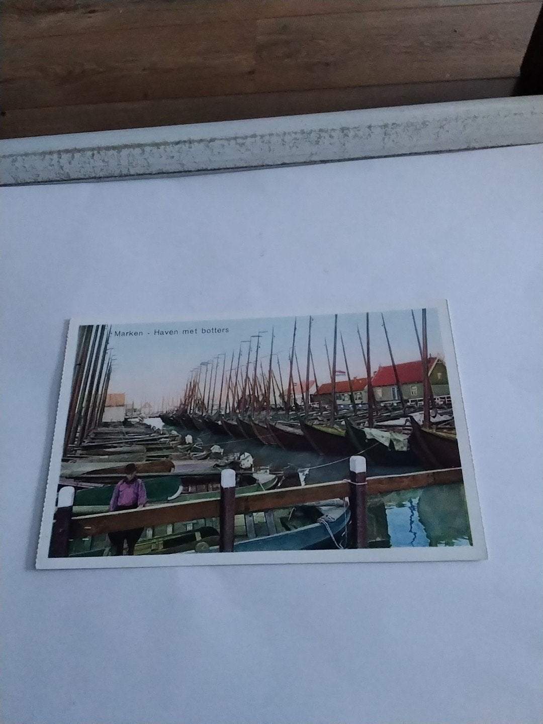 Oude ansichtkaart Marken - Haven met botters, Ophalen of Verzenden, Voor 1920, Gelopen, Noord-Holland