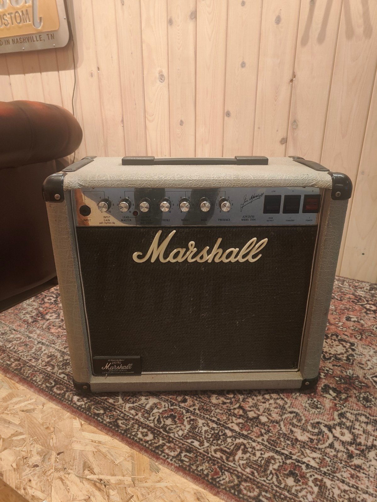 Marshall JCM25/50 combo. Model: 2554 Silver Jubilee, Ophalen, Zo goed als nieuw, 50 tot 100 watt