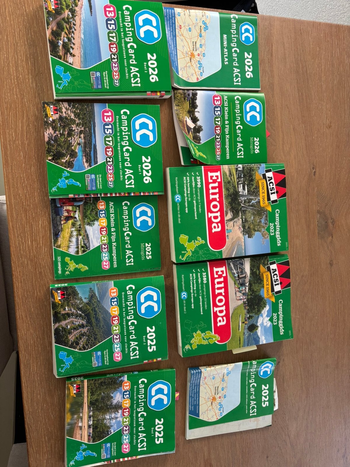 Campinggidsen ACSI, Ophalen, Gelezen