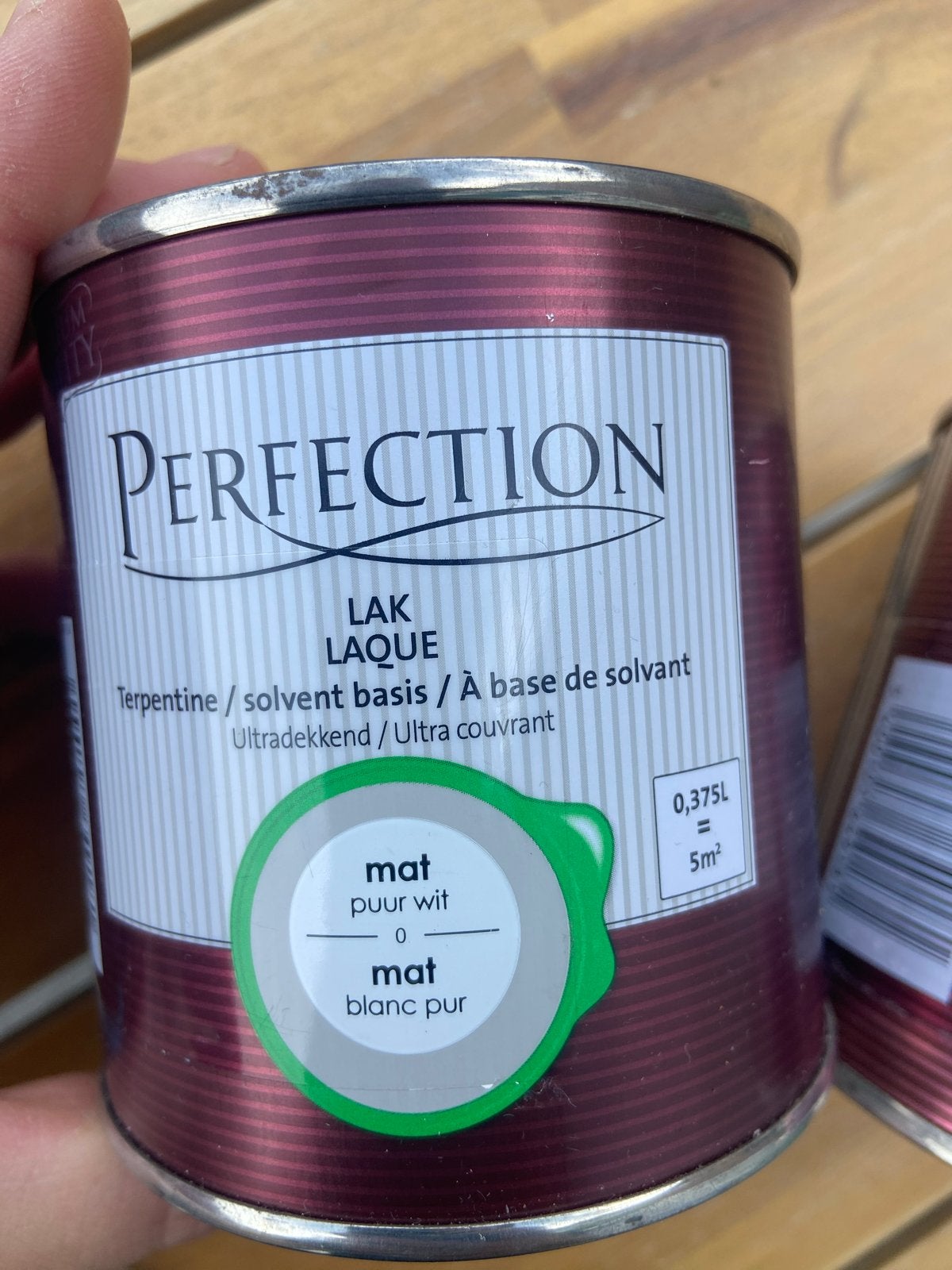 Perfection Lak Mat Puur Wit 0,375L 2x, Ophalen, Wit, Nieuw, Lak