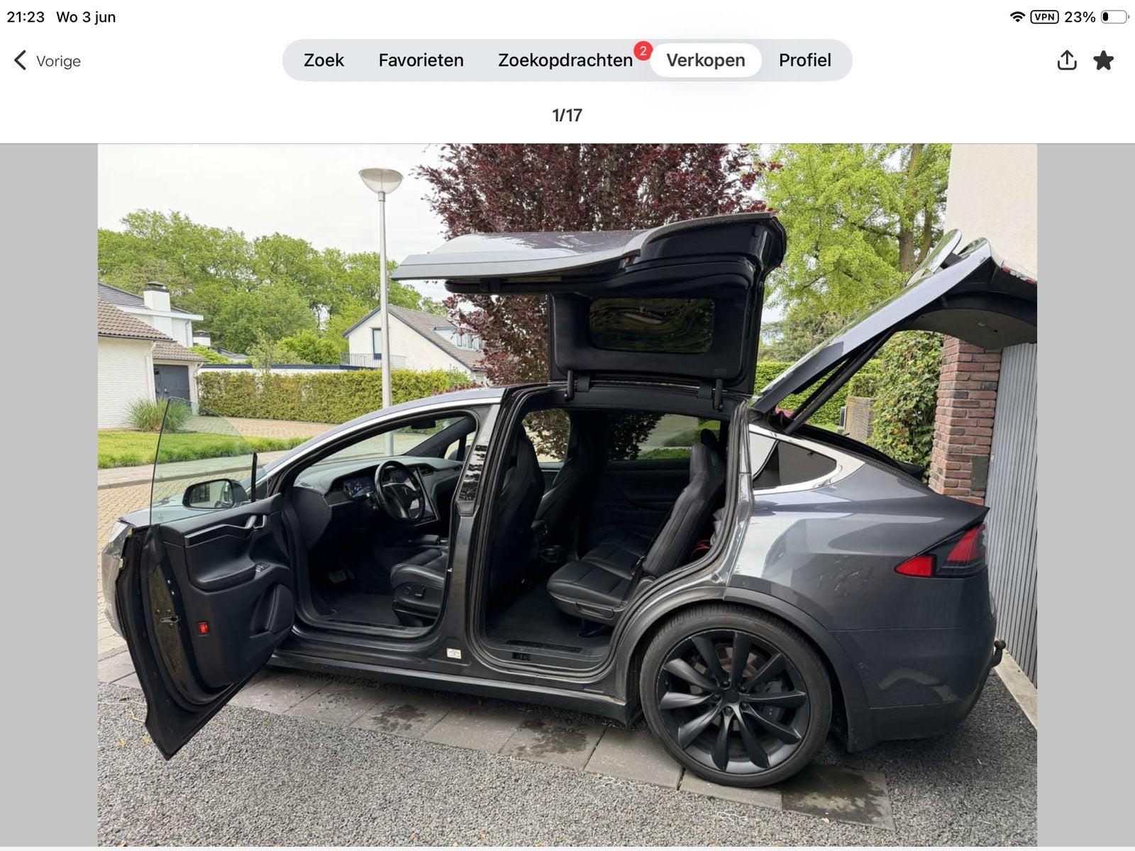 Tesla Model X 100D LR 612pk 976Nm FSD HW3, Auto's, Tesla, Model X, Particulier, Te koop