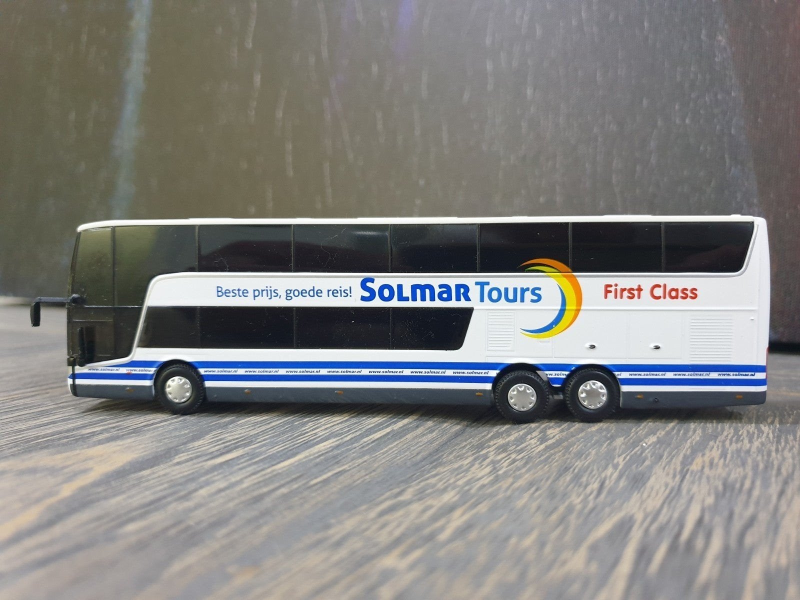 Holland Oto Van Hool Astromega Solmar Tours bus 1:87, Hobby en Vrije tijd, Modelauto's | 1:87, Ophalen of Verzenden, Zo goed als nieuw