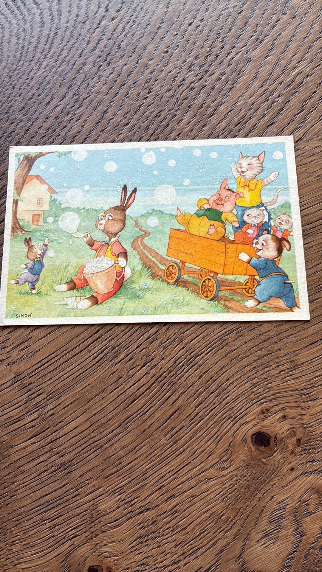Dierenfantasie. Konijn bellen blazen, varken, poezen, Ophalen of Verzenden, Ongelopen