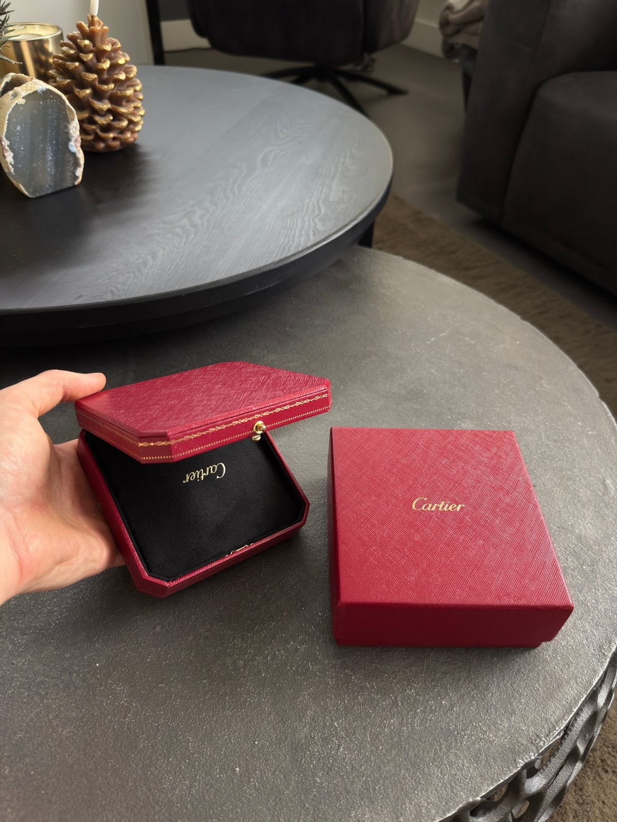 Cartier sieradendoos inclusief omdoos, Sieraden, Tassen en Uiterlijk, Beautycases, Ophalen of Verzenden, Zo goed als nieuw, Rood