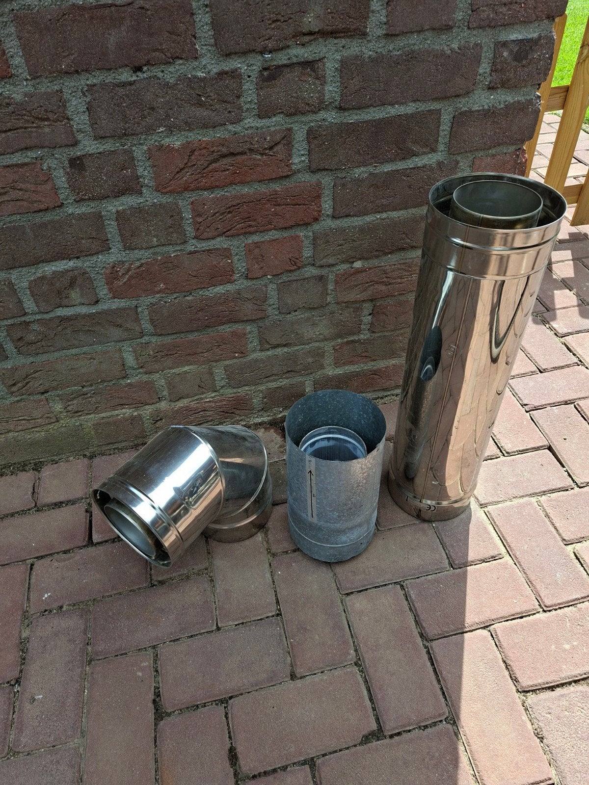 dubbelwandige buis, Ophalen, Gebruikt, Gas, Inbouw