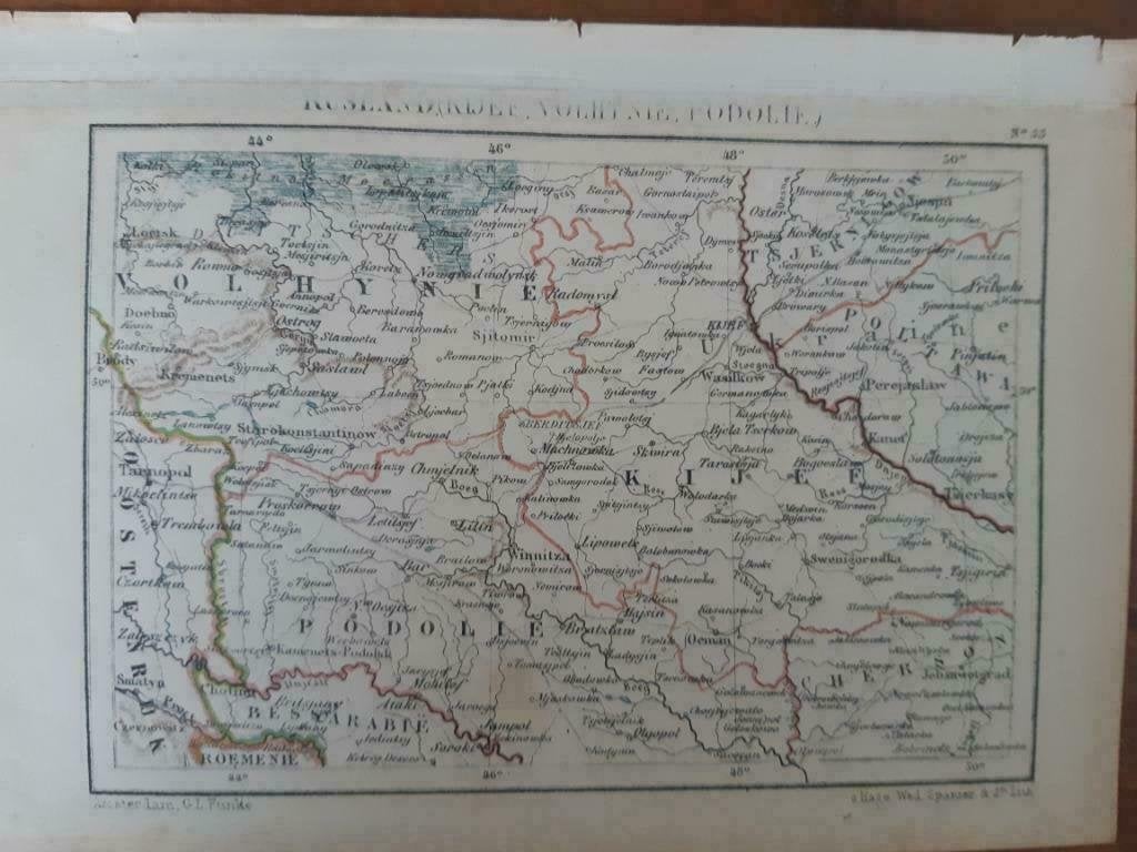 33 / Litho van J. Kuyper uit 1880: Rusland; Volhynie, Kiev, Antiek en Kunst, Ophalen of Verzenden