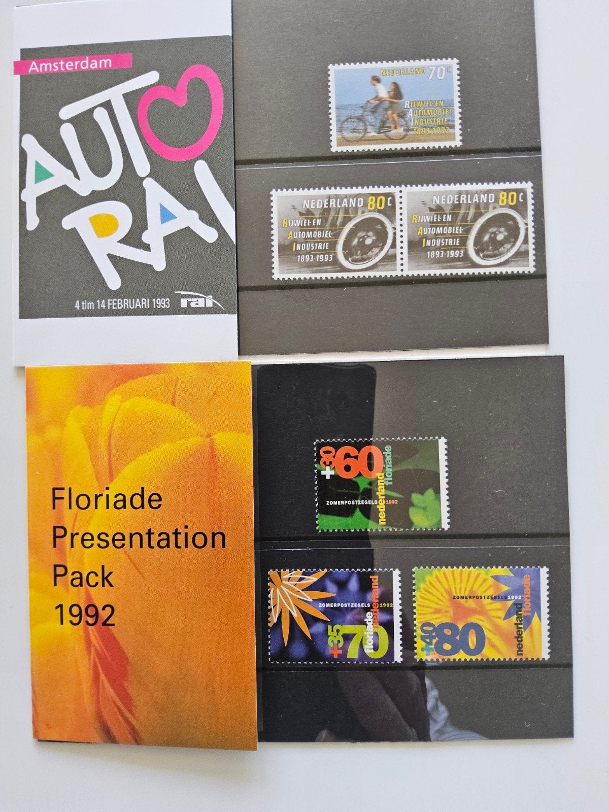 Floriade 1992 en Auto Rai 1993 zegels, Ophalen of Verzenden
