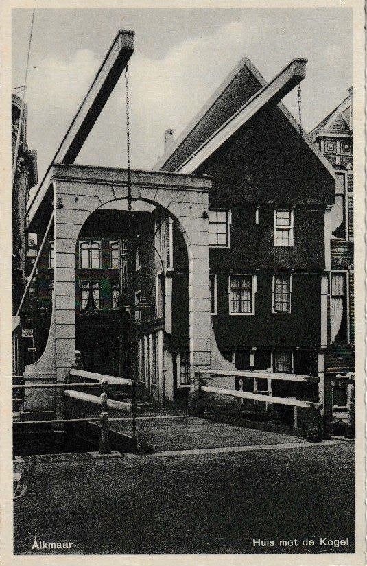 ALKMAAR - HUIS met de KOGEL, Verzamelen, Ophalen of Verzenden, 1940 tot 1960, Ongelopen, Noord-Holland