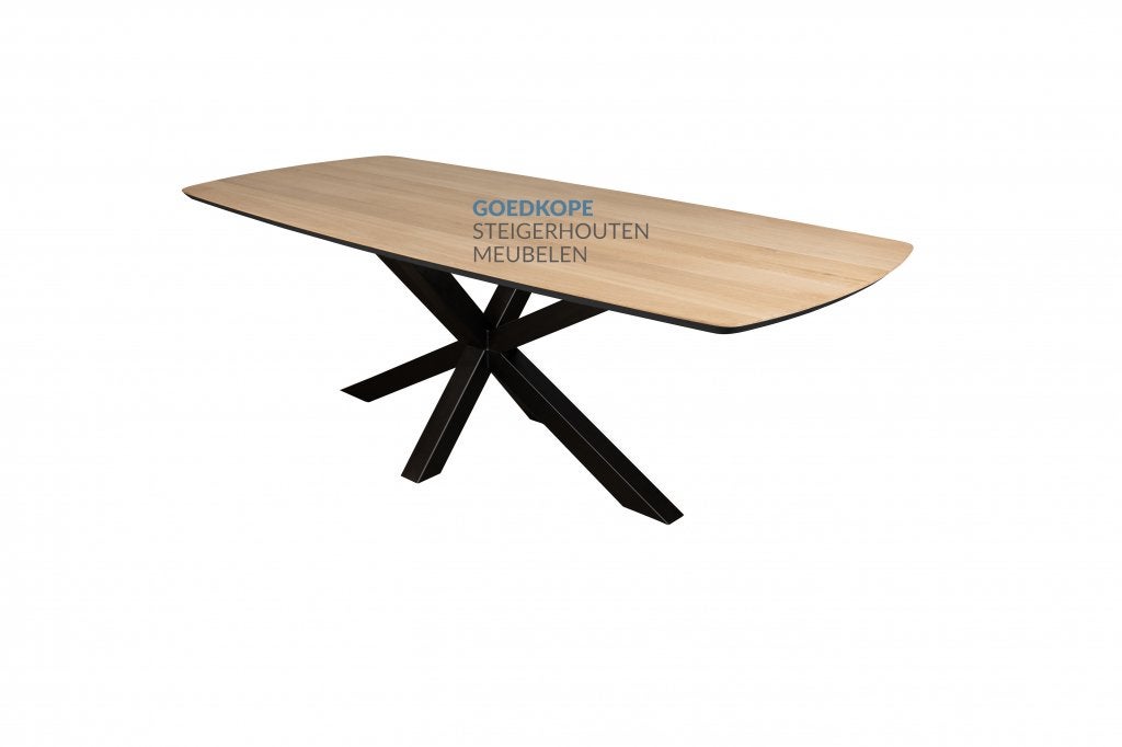 Eikenhouten eettafel Eiken boomstamtafel Eiken, Niet ingevuld, 150 tot 200 cm, Ophalen of Verzenden, Vijf personen of meer