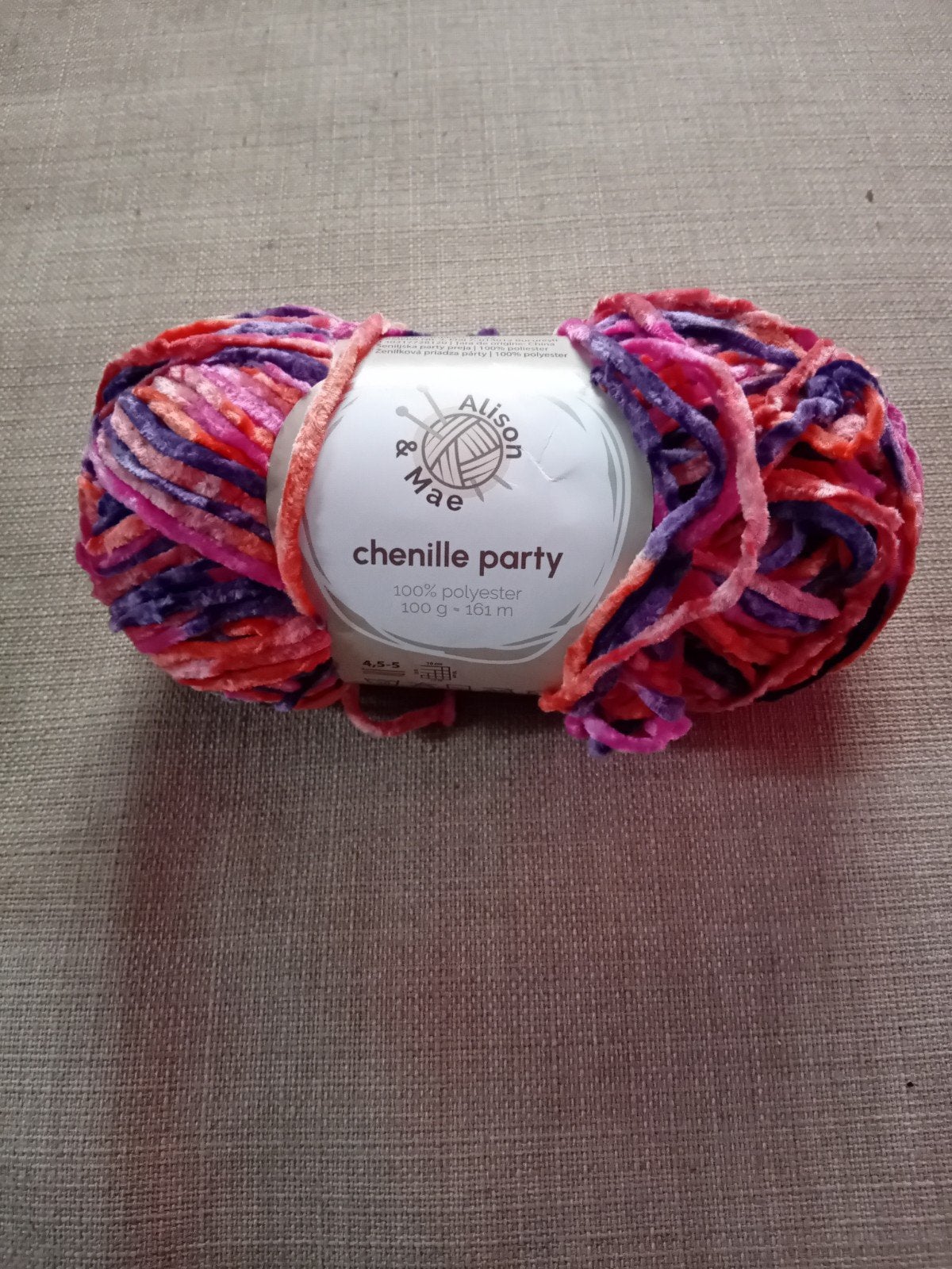 Chenille Party Wol - Meerkleurig Garen voor Breien/Haken, Ophalen of Verzenden, Nieuw, Haken, Wol of Garen
