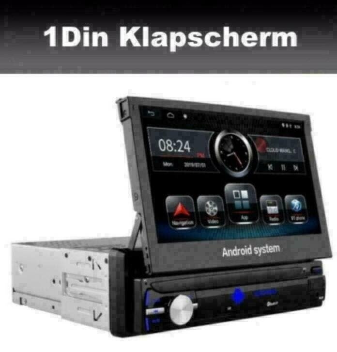 1din radio navigatie android 9.0 wifi dab  bluetooth carplay, Ophalen of Verzenden, Nieuw
