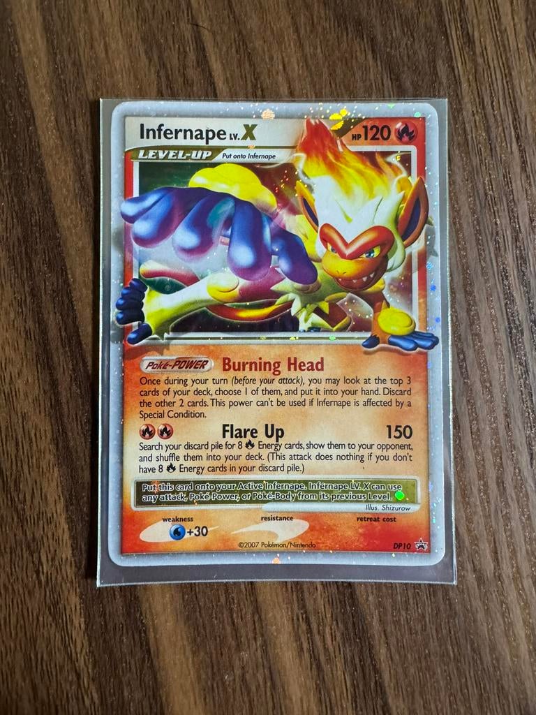 Pokemon Infernape LV.X DP10 Black Star Promo 2007 Holo, Ophalen of Verzenden, Zo goed als nieuw