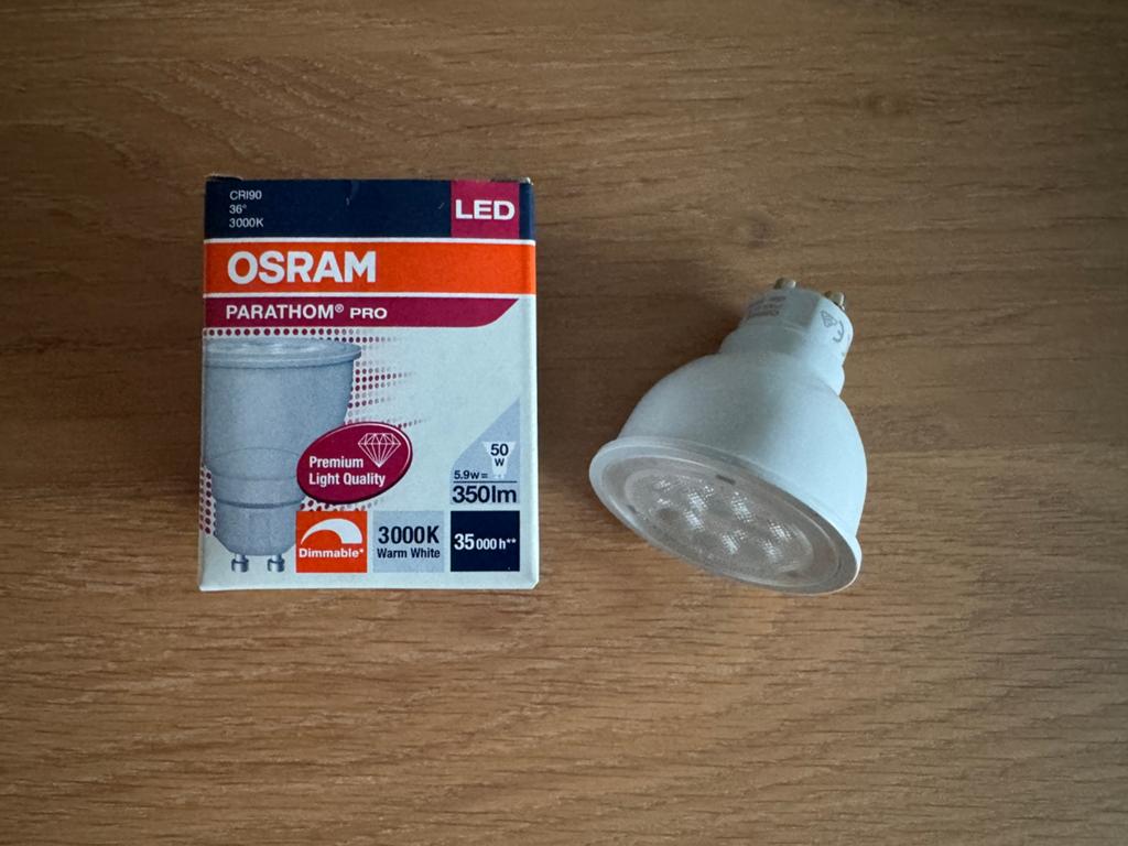 Osram Parathom pro GU10 3000k 5.9w dimbare led spots, Ophalen of Verzenden, Nieuw, Overige fittingen, Led-lamp
