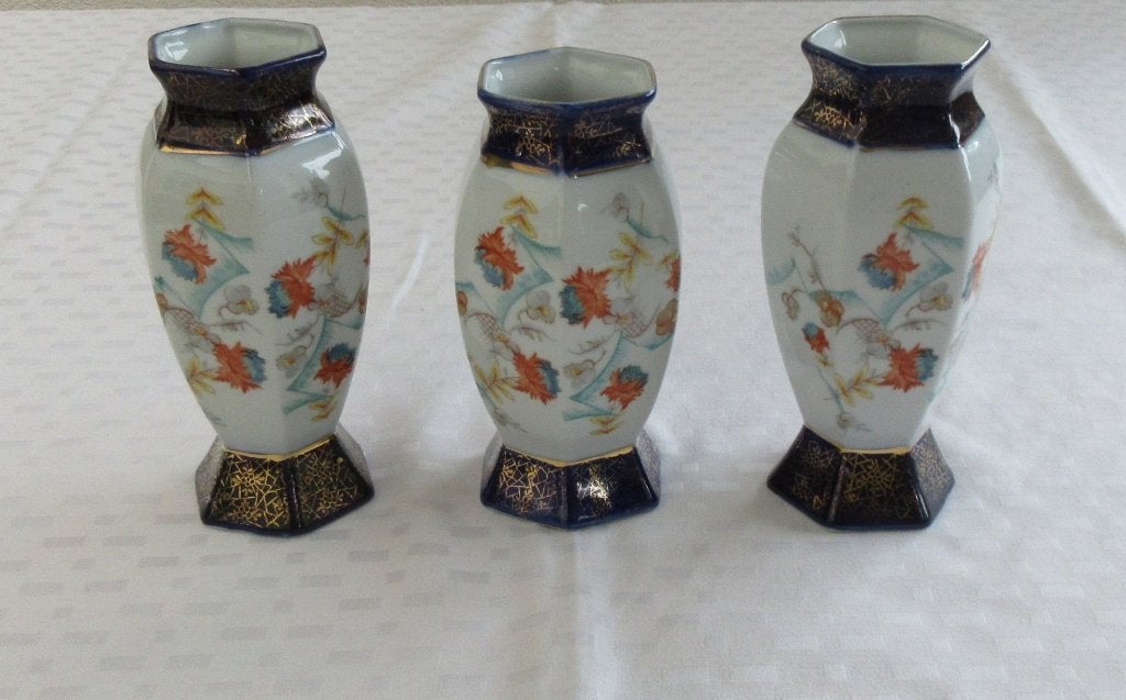 3 Japanse ? Chinese? vaasjes Kaststel?, Antiek en Kunst, Ophalen of Verzenden