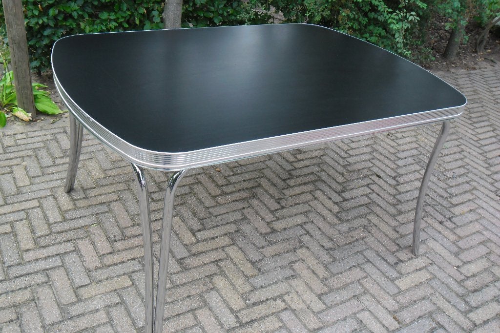 Amerikaanse Bel Air diner tafels retro fifties sixties tafel, Ophalen, 100 tot 150 cm, Zo goed als nieuw, Amerikaanse retro fifties sixties