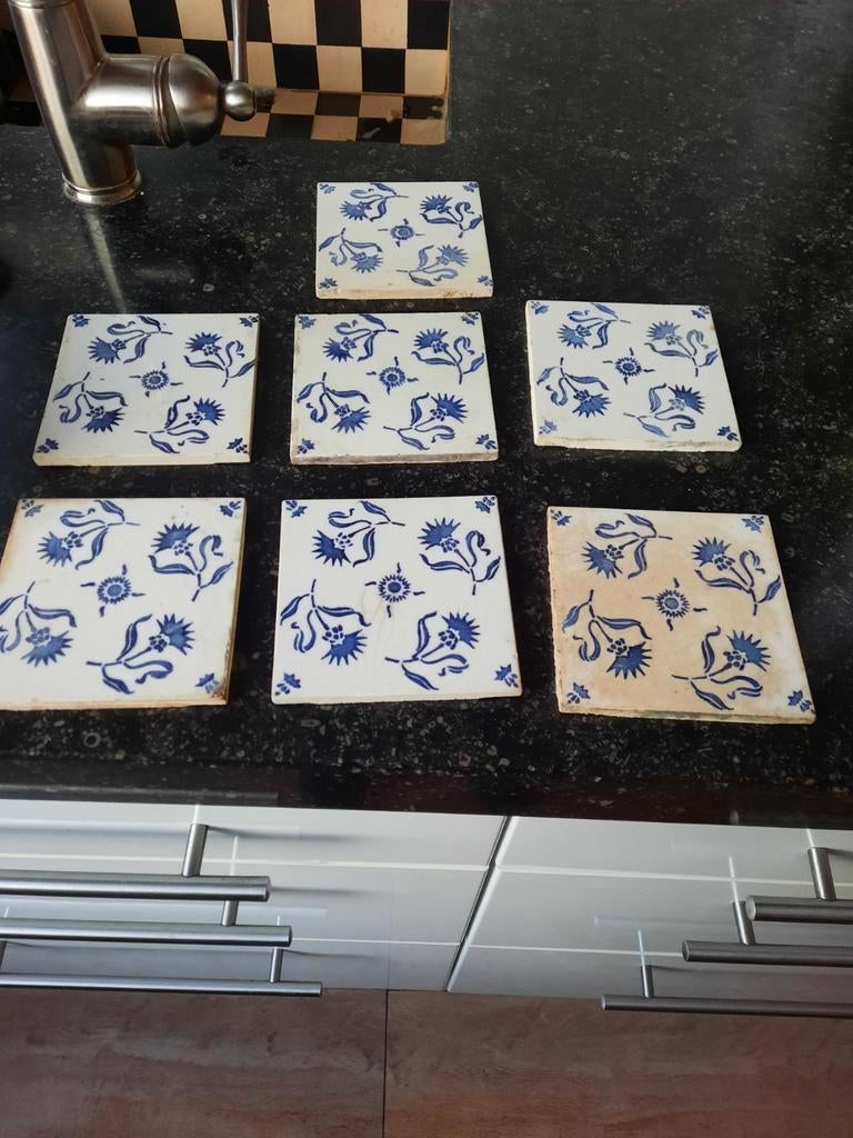Blauw kleurige tegeltjes voor de leuk, Doe-het-zelf en Verbouw, Ophalen, Minder dan 20 cm, Minder dan 20 cm, Minder dan 5 m²