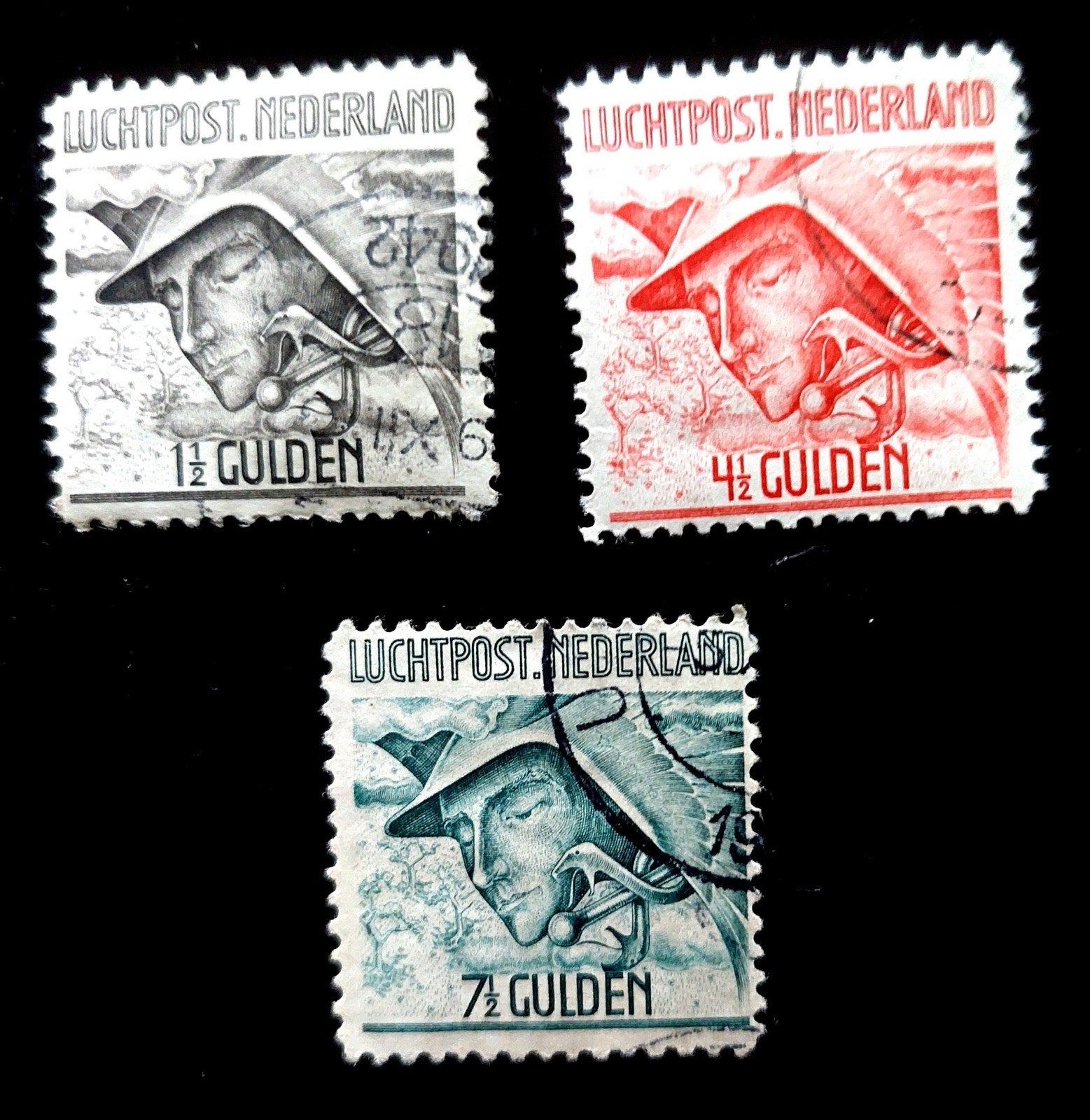 Postzegels Luchtpostzegels 1929 Nvph Lp 6-8 gebruikt., Postzegels en Munten, Postzegels | Nederland, Ophalen of Verzenden, T/m 1940