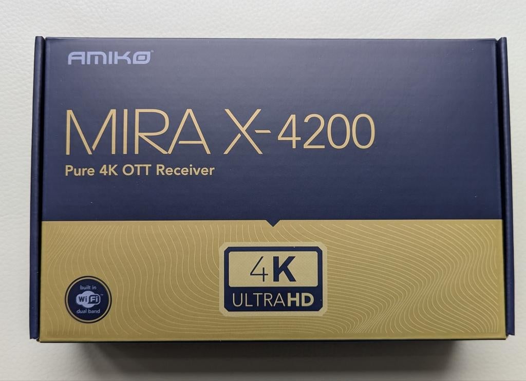 Amiko Mira X-4200 Pure 4K OTT Receiver met WiFi, Ophalen of Verzenden, Zo goed als nieuw, Decoder