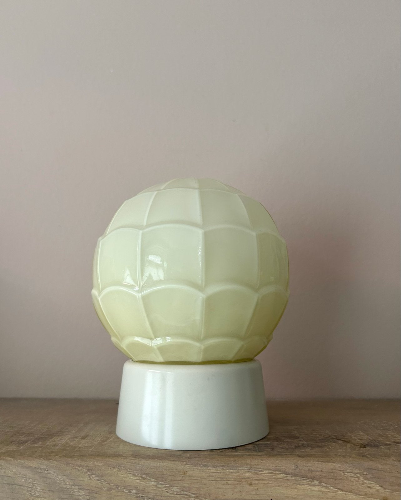 Thabur bol lampje - vintage melkglas, Ophalen of Verzenden
