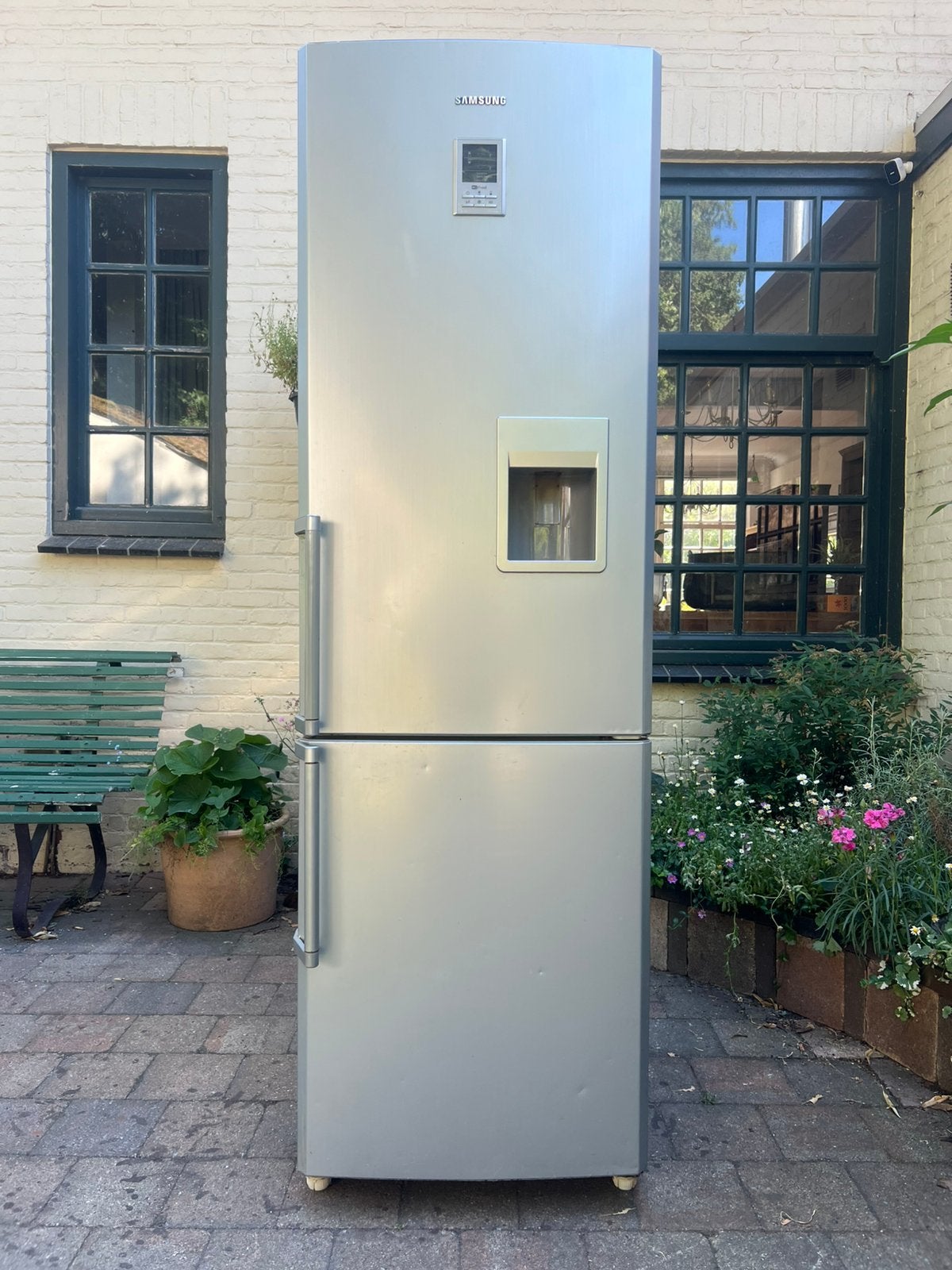 Samsung koel-vriescombinatie -  Metallic Silver., Ophalen, Zo goed als nieuw