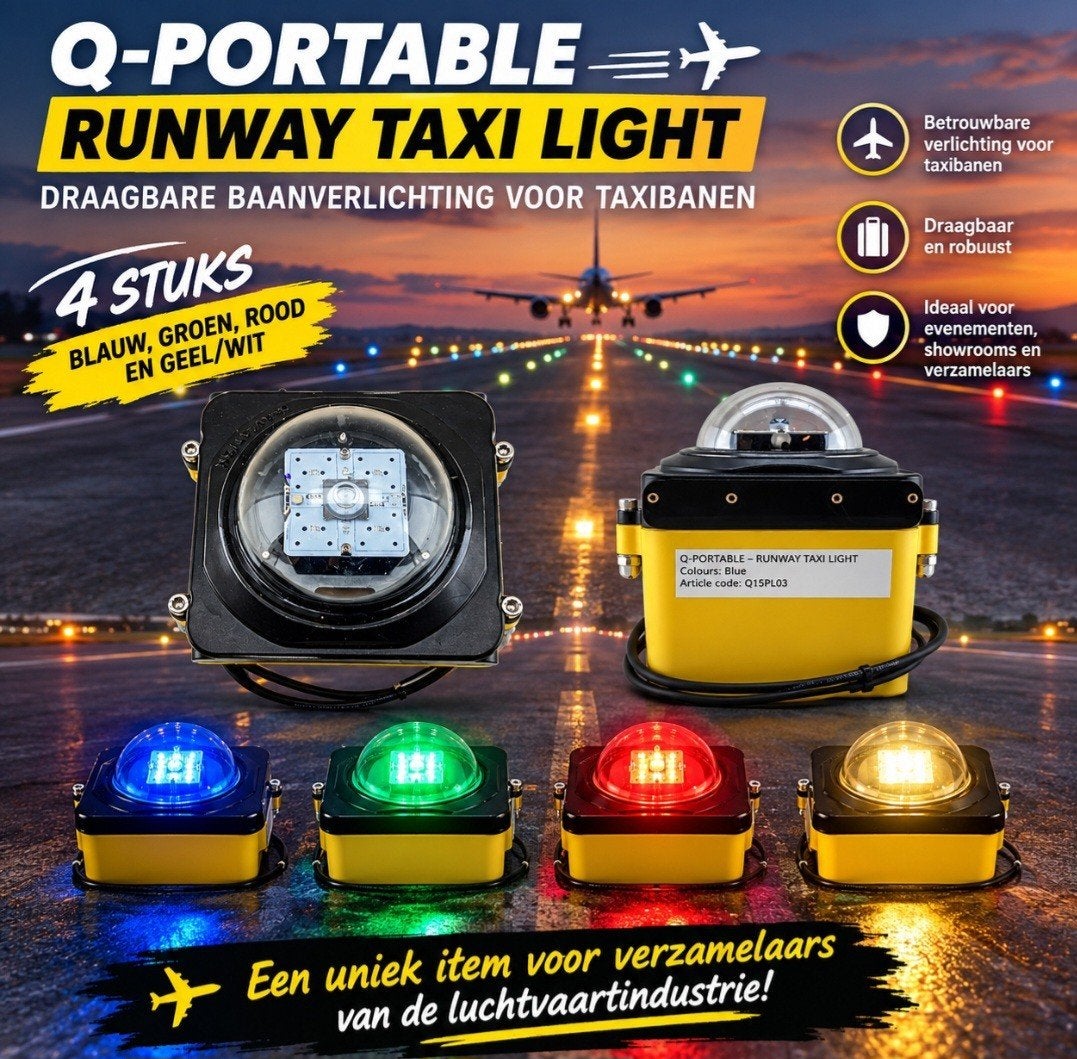 4x Draagbare baanverlichting voor taxibanen, Verzamelen, Ophalen of Verzenden, Nieuw, Overige typen
