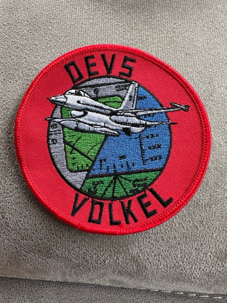 Volkel AB patch, Ophalen of Verzenden, Gebruikt, Patch, Badge of Embleem