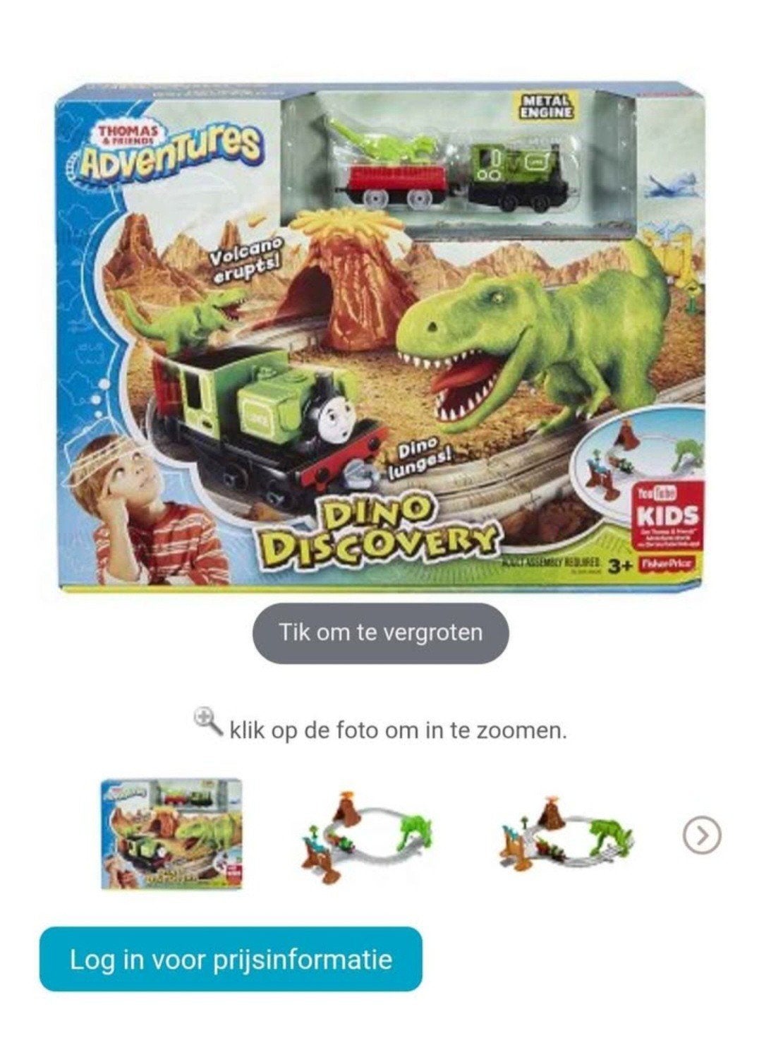 Thomas & Friends Dino Discovery Treinset - Fisher-Price, Ophalen, Zo goed als nieuw, Overige merken