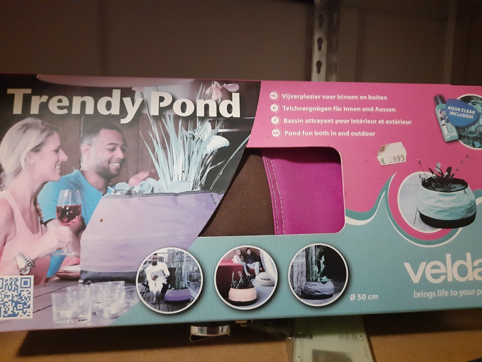 Trendy pond. Terras- of balkonvijver. Kleur fuchsia., Tuin en Terras, Ophalen of Verzenden, Nieuw