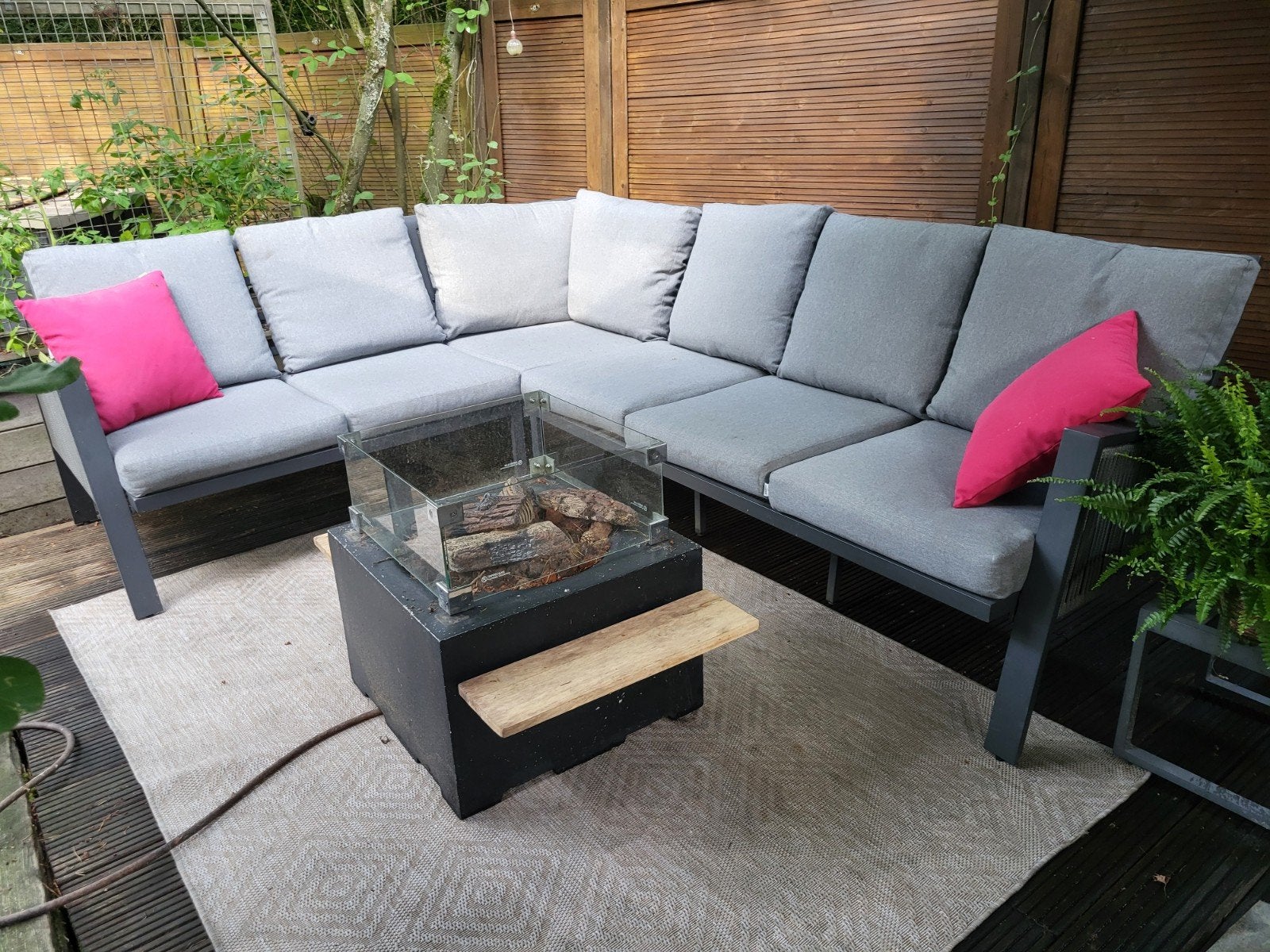 Aluminium loungeset, Ophalen, Gebruikt, 6 zitplaatsen, Aluminium