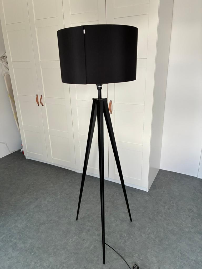 Zuiver Vloerlamp Tripod Zwart, Huis en Inrichting, Lampen | Vloerlampen, Ophalen, Zo goed als nieuw, Metaal, 100 tot 150 cm