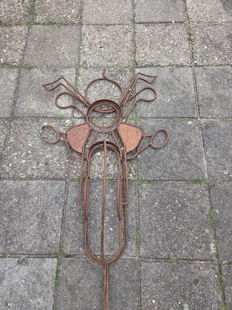 Tuinbeeld motor baby kind, Ophalen, Zo goed als nieuw, Metaal, Overige typen