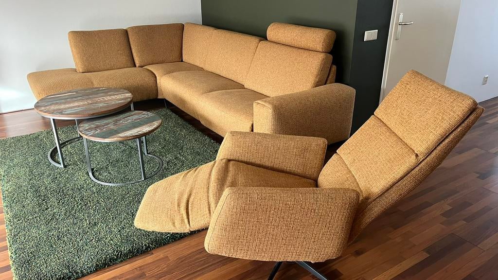 Montel Tuscan bankstel met electrisch voetenbed, Ophalen of Verzenden, Gebruikt