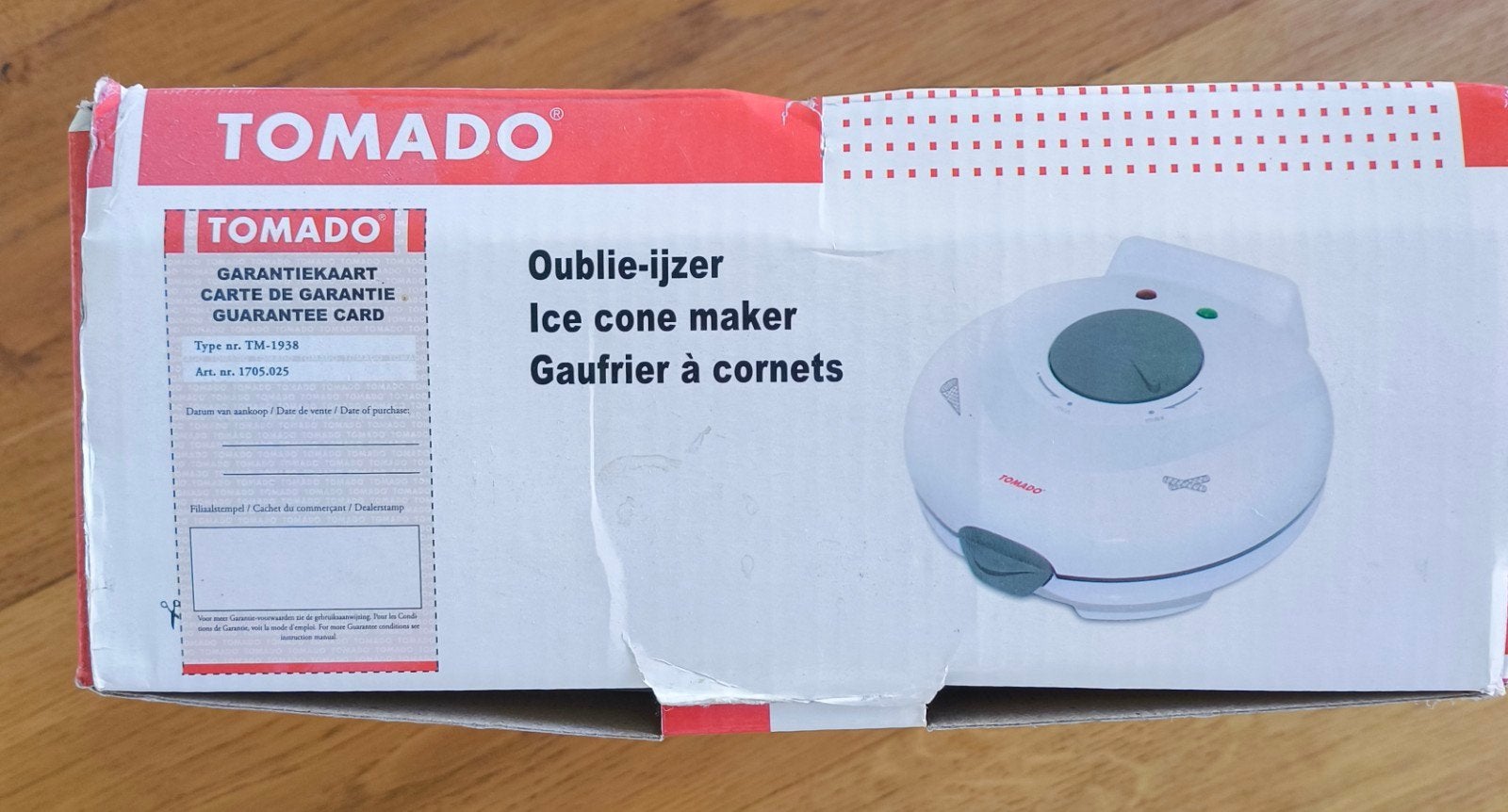 Nieuwe Tomado Oublie-ijzer / Ice Cone Maker - Wit, Ophalen of Verzenden, Nieuw