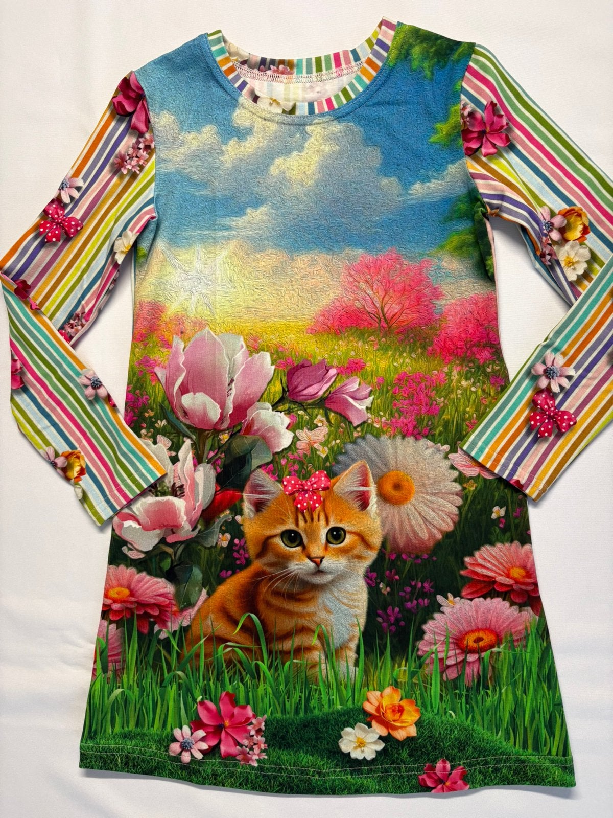 Jurkje poes maat 116, Kinderen en Baby's, Kinderkleding | Maat 116, Meisje, Maaike Maakt’t, Geen, Nieuw