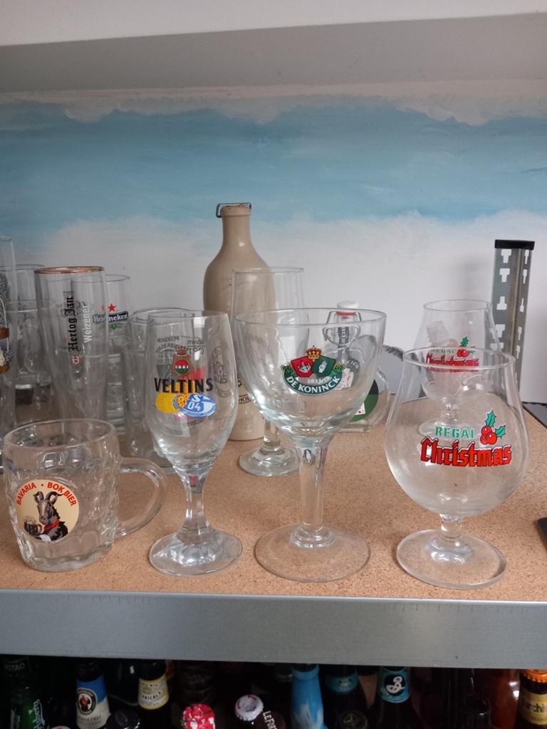 Bierglazen collectie: Hoegaarden, Brand, Grolsch, Bavaria, Ophalen of Verzenden, Zo goed als nieuw, Glas of Glazen, Brand