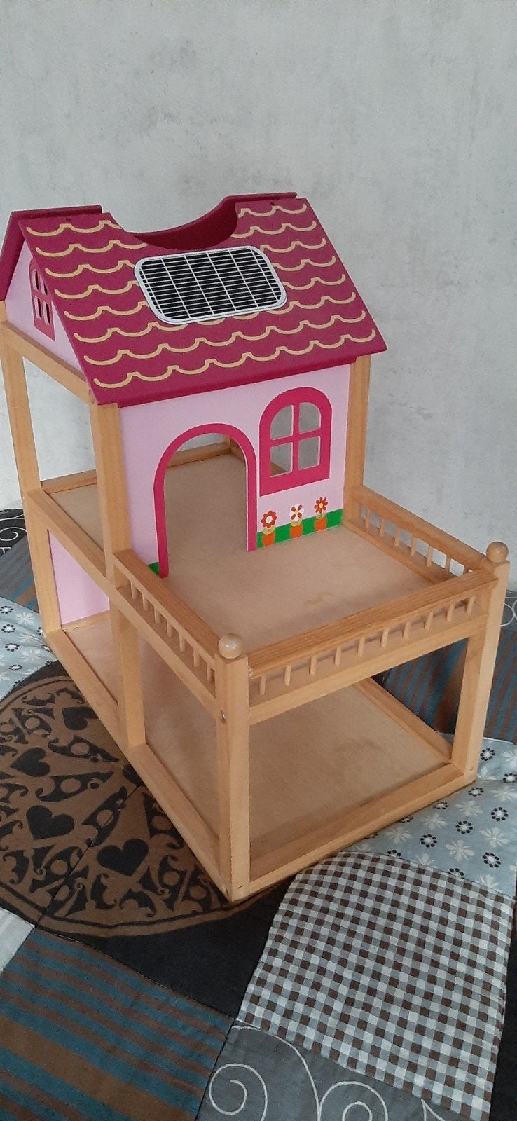groot houten poppenhuis, Ophalen of Verzenden, Zo goed als nieuw, Poppenhuis