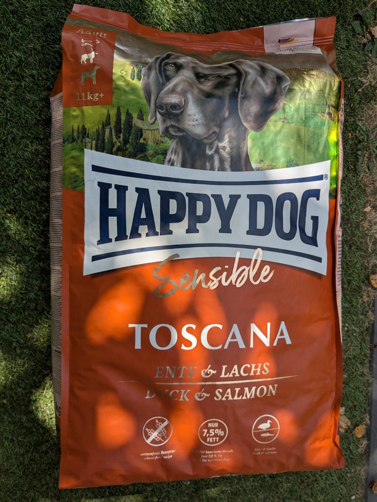 Happy Dog Toscana Duck & Salmon 11kg+, Dieren en Toebehoren, Dierenvoeding, Ophalen, Hond