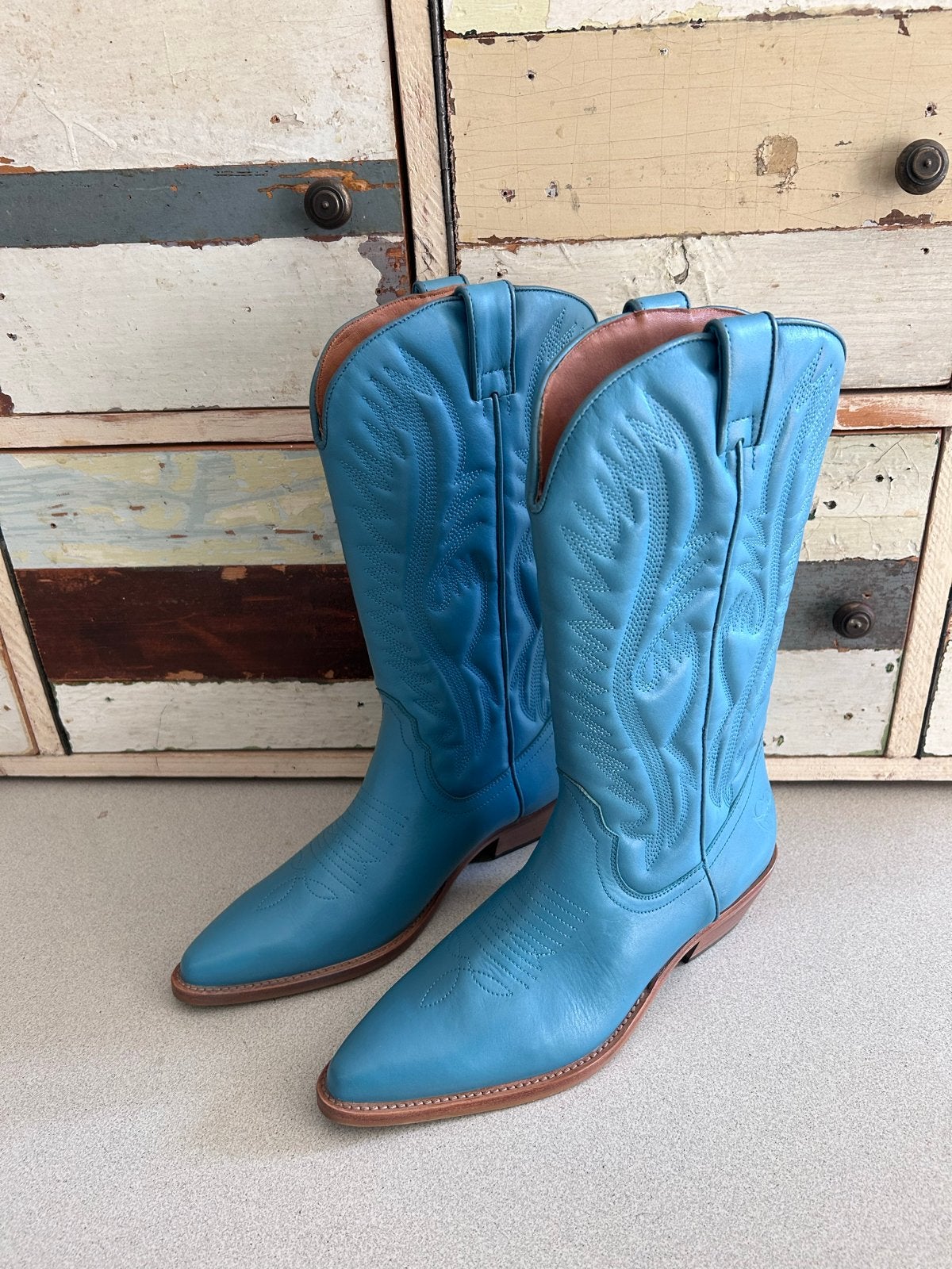 Turquoise La Pintura cowboylaarzen maat 40 - Nieuw, Ophalen of Verzenden, Nieuw, Overige kleuren, Hoge laarzen