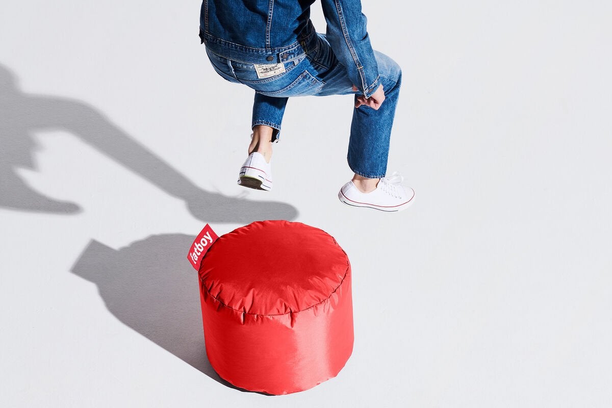 Fatboy Point Original – Nylon Poef - 3 stuks als set, Ophalen, Gebruikt, Rood, Zitzak